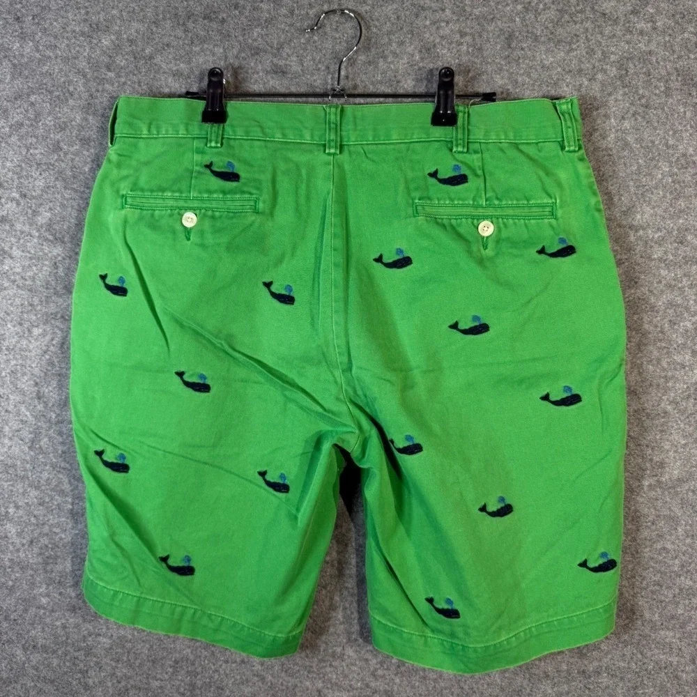 Polo‎ Ralph Lauren Men's Green Whale Print Chino Shorts Size 34 Casual